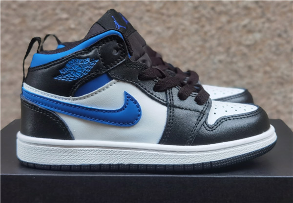 Youth Running Weapon Air Jordan 1 Black/White Shoes 0063